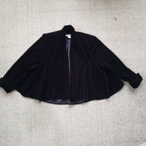 VINTAGE Scott McClintock Velvet Swing Coat Women's Small Black